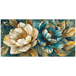 Картина по номерам с красками металлик "Золотые лепестки", 40х80см, Ідейка