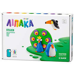 Набір пластиліну "Птахи: Пінгвін, павич, тукан"