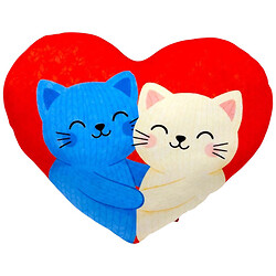 Подушка з принтом "Серце. Котики", 36х27 см, Копиця