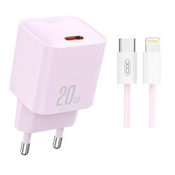 СЗУ XO L146 Apple iPhone SE 2022 / iPhone 14 Pro Max / iPhone 14 Plus / iPhone 14 Pro / iPhone 14 / iPhone 13 Pro / iPhone 13 Mini / iPhone 13 / iPhone 13 Pro Max / iPhone 12 Mini / iPhone 12 Pro Max / iPhone 12 Pro, С кабелем, Lightning, Фиолетовый