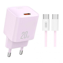 СЗУ XO L146, С кабелем, Type-C, Фиолетовый