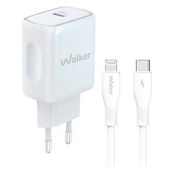 СЗУ Walker WH-64 Apple iPhone SE 2022 / iPhone 14 Pro Max / iPhone 14 Plus / iPhone 14 Pro / iPhone 14 / iPhone 13 Pro / iPhone 13 Mini / iPhone 13 / iPhone 13 Pro Max / iPhone 12 Mini / iPhone 12 Pro Max / iPhone 12 Pro, С кабелем, Lightning, Белый