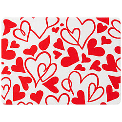 Килимок придверний прямокутний "Серця", 50х80 см