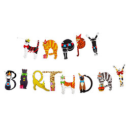 Растяжка праздничная Happy Birthday "Котики"