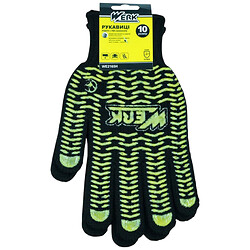 Перчатки рабочие текстильные ПВХ покрытие WERK, р.10