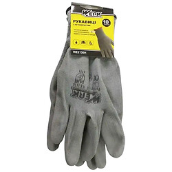 Перчатки рабочие трикотажные с полиуретановым покрытием WERK, р.10