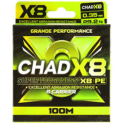 Шнур рибальський плетений 8X, d=0,35мм, 100 м