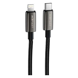 USB кабель AceFast C23-01 Apple iPhone SE 2022 / iPhone 14 Pro Max / iPhone 14 Plus / iPhone 14 Pro / iPhone 14 / iPhone 13 Pro / iPhone 13 Mini / iPhone 13 / iPhone 13 Pro Max / iPhone 12 Mini / iPhone 12 Pro Max, Lightning, 1.0 м., Черный