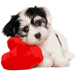 Картина за номерами "Цуценя з серцем", 40х50 см, Strateg