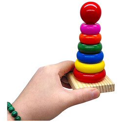 Розвиваюча іграшка "Піраміда ялинка", дерев'яна, 14 см, Mic