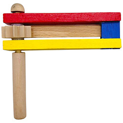 Розвиваюча іграшка-тріскачка, кольорова дерев'яна, 12.5 см, Mic