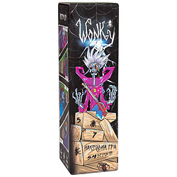 Розважальна гра "Wonky. Дженга", дерев'яна, українською мовою, Strateg