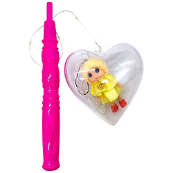Светяшка "Сердце с куклой-брелоком", на палочке, Mic