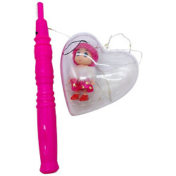 Светяшка "Сердце с куклой-брелоком", на палочке, Mic