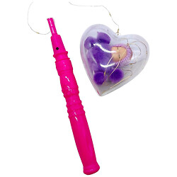 Светяшка "Сердце с куклой-брелоком", на палочке, Mic