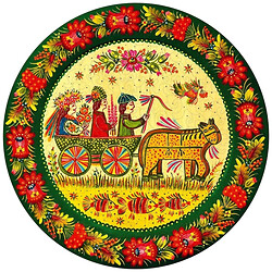 Пазл дерев'яний "Петриківське весілля", UkrainianPuzzles