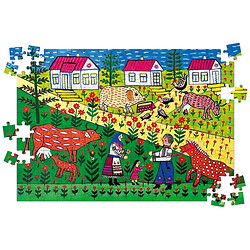 Пазл деревянный "Сонце низенько, трактор близенько", Мария Примаченко, UkrainianPuzzles