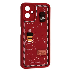 Чохол (накладка) Samsung A075 Galaxy A07, HAPPY Cookie, Marsala, Бордовий