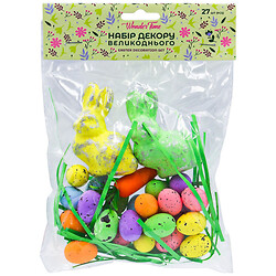 Набір пасхального декору WonderTime "Зайчики та яйця"