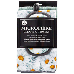 Набір рушників кухонних мікрофібра з губкою "Ромашки"