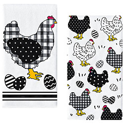 Набор кухонных полотенец микрофибра "Курочки"
