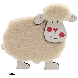 Фигурка декоративная пасхальная "Барашек", дерево+текстиль