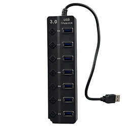 USB Hub Super Speed, USB, 0.3 м., Чорний