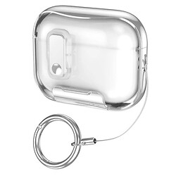 Чехол (накладка) Apple AirPods 4, Deexe Crystal Color, Серебряный