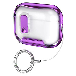 Чехол (накладка) Apple AirPods 4, Deexe Crystal Color, Фиолетовый