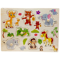 Вкладыши деревянные с ручками "Животные", 30х22.5 см, вид1, Mic