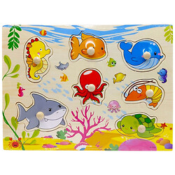 Вкладиші дерев'яні з ручками "Морські тварини", 30х22.5 см, Mic