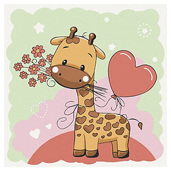 Картина за номерами "Жирафік з квітами", 30х30 см, Art Craft