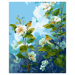 Картина по номерам "Нежность весны: птицы среди цветов", 40х50 см, Origami