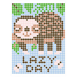 Картина по номерам с наклейками "Ленивец"