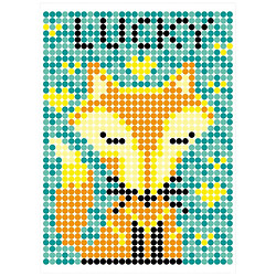 Картина по номерам с наклейками "Лисичка"