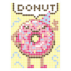 Картина по номерам с наклейками "Пончик"