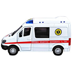 Машина металева "Швидка допомога", короб.17x14x6,5 см, Автопром