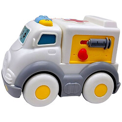 Машинка музична "Швидка допомога", світло, мелодії, пісні, інерція, в коробці, Wtoys