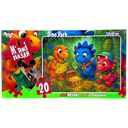 Мягкие пазлы "ДИНО-ПУТЕШЕСТВЕННИКИ", 20 элементов, Dankotoys
