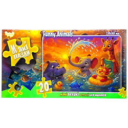 Мягкие пазлы "ЗВЕРИ НА ВОДЕ", 20 элементов, Dankotoys