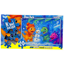 Мягкие пазлы "ЗИМНИЕ ДИНОЗАВРЫ", 20 элементов, Dankotoys