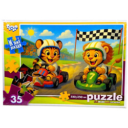 Мягкие пазлы "Кошачьи гонки", 35 элементов, Dankotoys