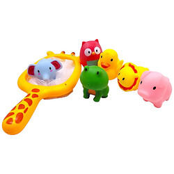 Набор для купания, сачок "Жираф" + 6 игрушек, Mic
