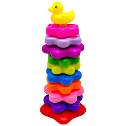 Пірамідка, висота 32 см, фігурка тварини, 10 кілець різного діаметру, в сітці, Mic