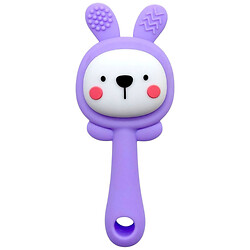 Силиконовый прорезыватель-погремушка "Зайка", Mega Zayka