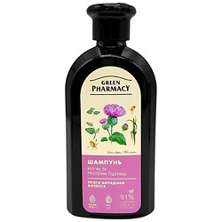 Шампунь "Green Pharmacy, реп'ях та протеїни пшениці", проти випадіння волосся, 350 мл