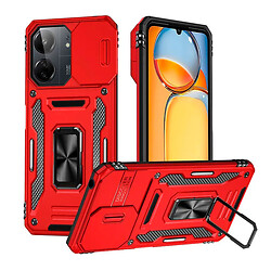 Чехол (накладка) Xiaomi Redmi 15, Epik Camshield Army Ring, Красный