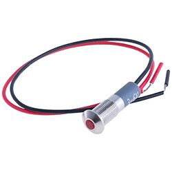 Индикаторная лампа M6 mm водонепроницаемая с красной подсветкой 3-6 VDC