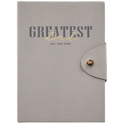 Блокнот А5 екошкіра на кнопці, 80 арк.