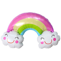 Шарик воздушный полиэтиленовый "Радуга с облаками-2"